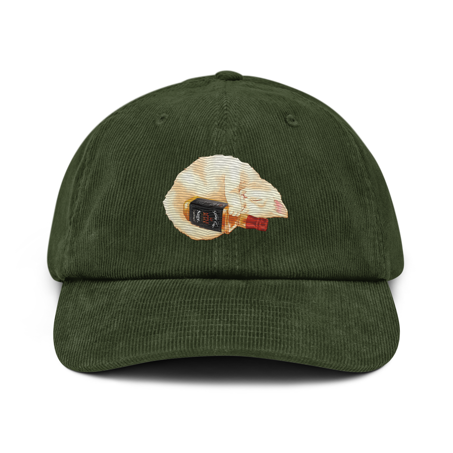 Stray Cat | Embroidered Corduoy Hat